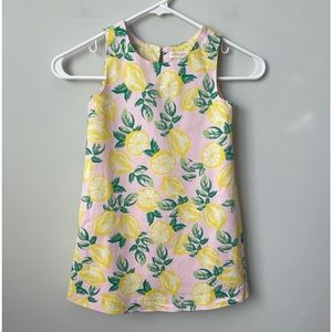 Cynthia Rowley girls dress size 5 pink with lemons